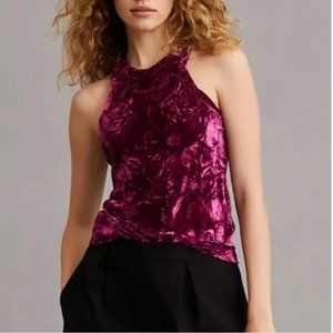NWOT Anthropologie, Pilcro Velveteen Racerback Tank, Purple, Med